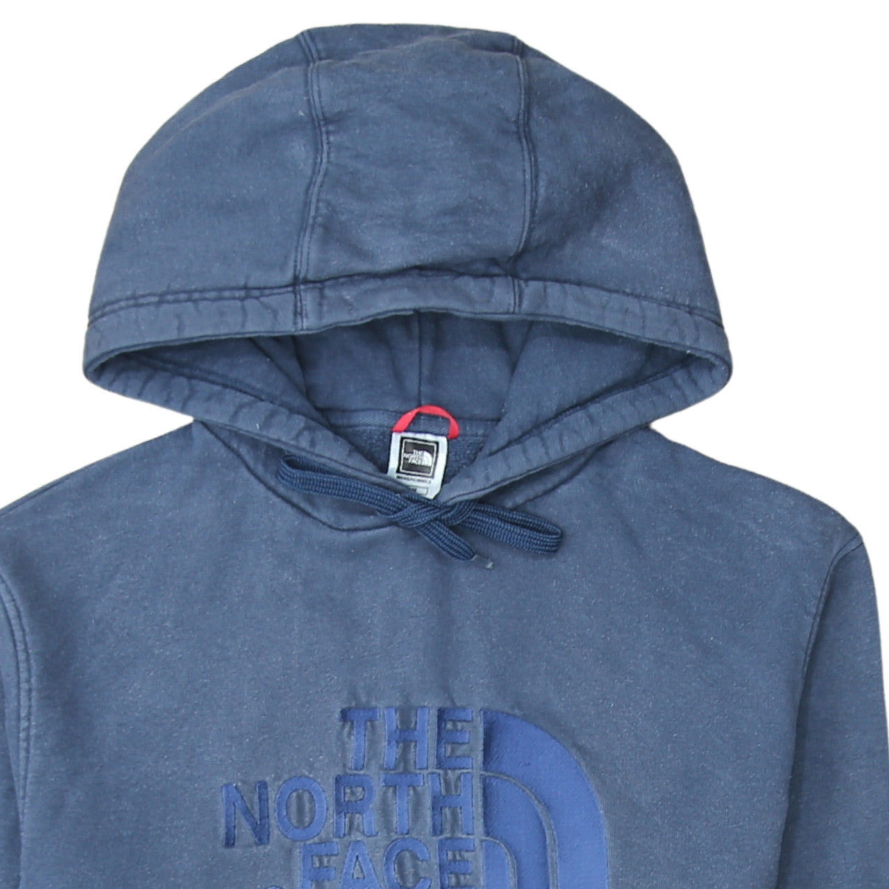 The North Face Men's Blue Pullover Hoodie Size M Embroidered Logo Cotton