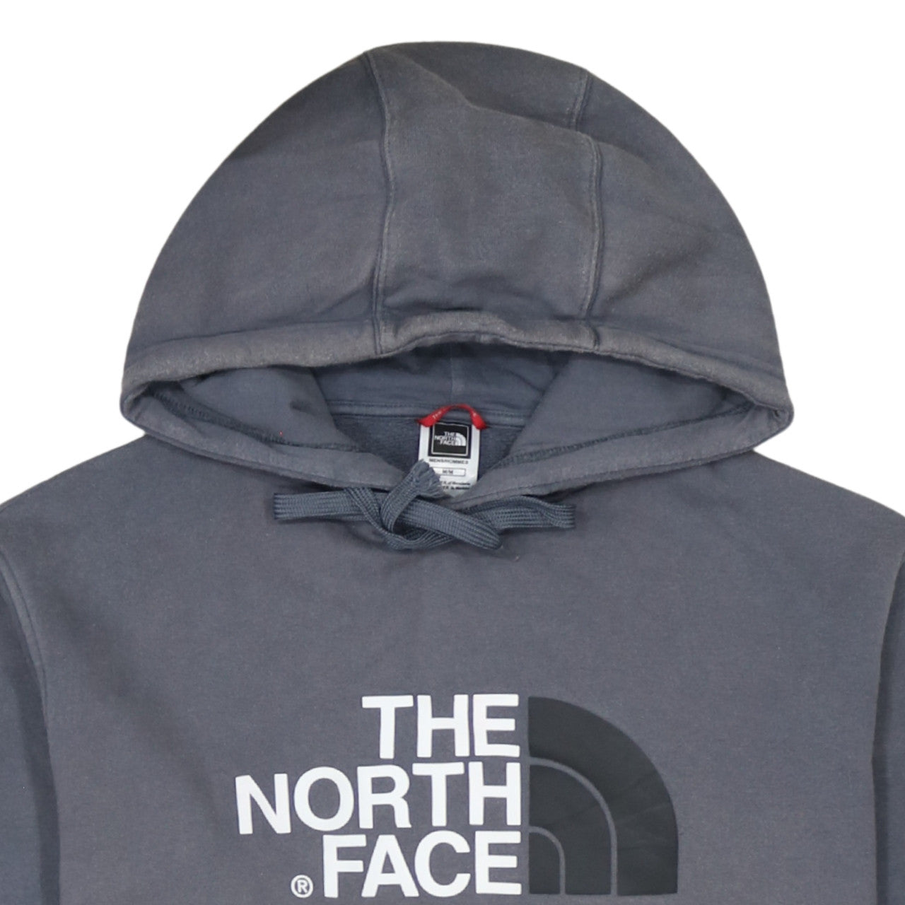 The North Face Mens Grey Pullover Hoodie M Logo Fleece Sweatshirt