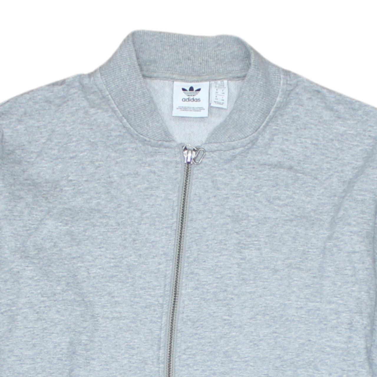 Adidas Womens Grey Full Zip Sweatshirt XS Classic Zip Jacket