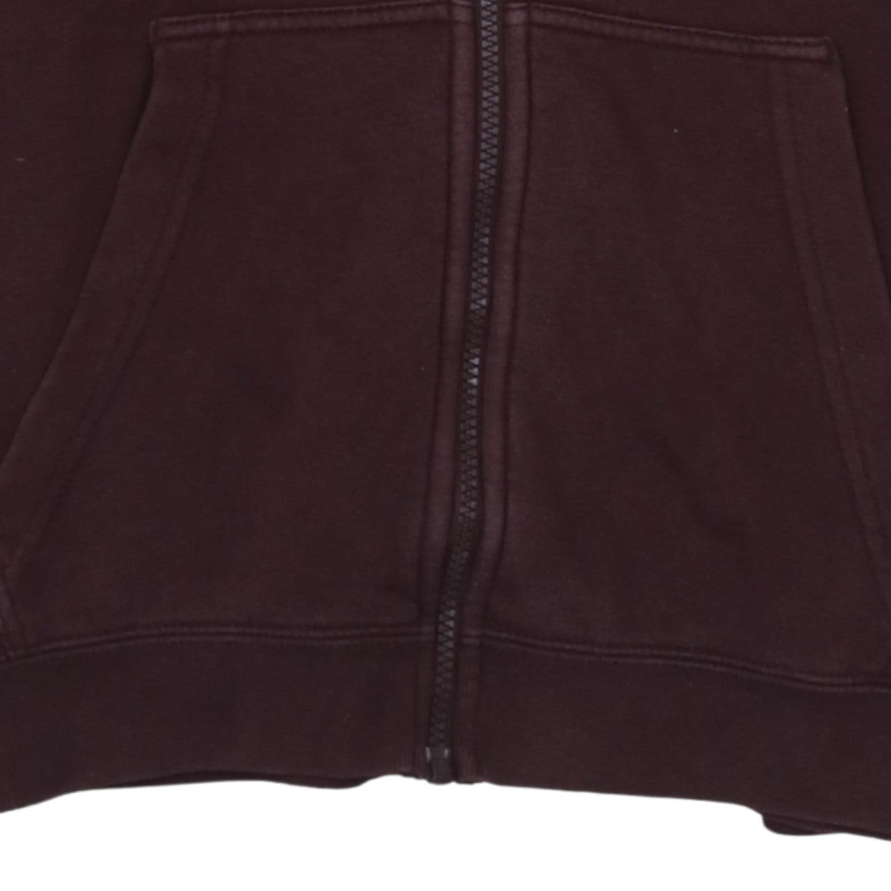 Nike Men's Brown Full Zip Hoodie S Regular Fit Logo Sweatshirt