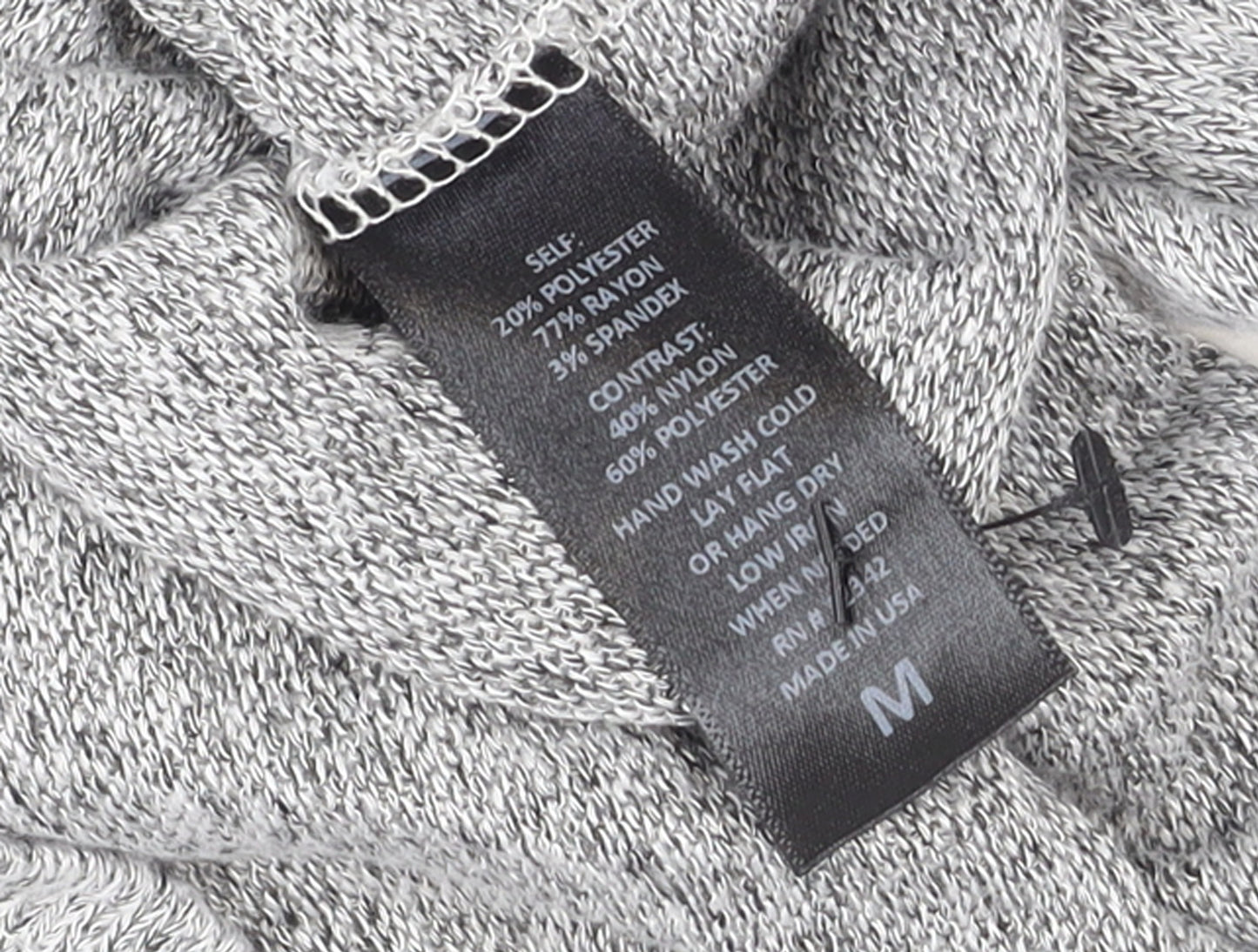 COIN 1804 Women's Grey Lace Detail Knit Pullover Jumper Size M