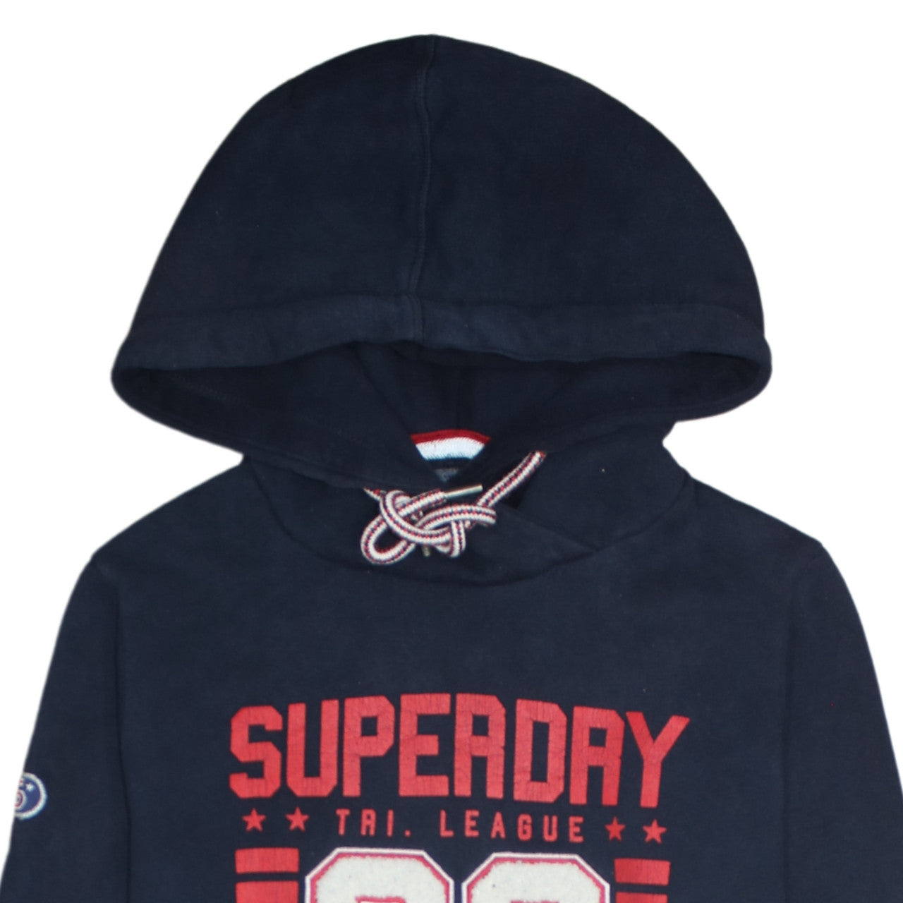 Superdry Women Blue L Jumper Dress Hooded Casual Fleece Knit