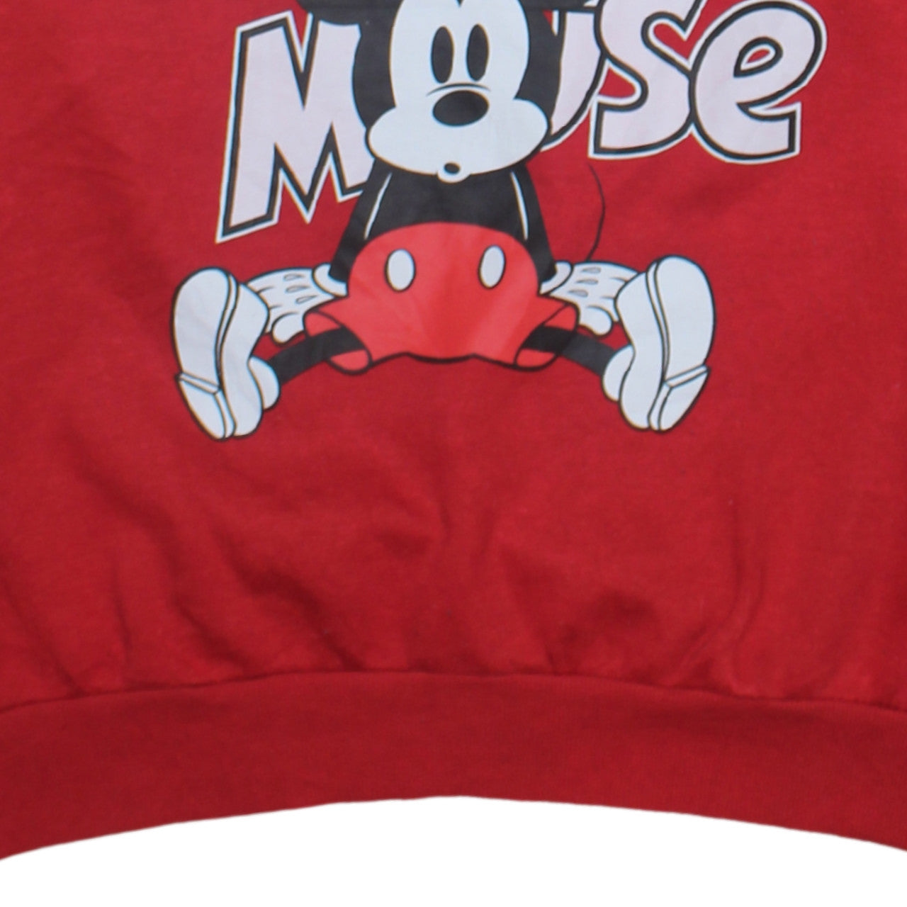 Disney Women Red Mickey Mouse Pullover Sweatshirt Size S
