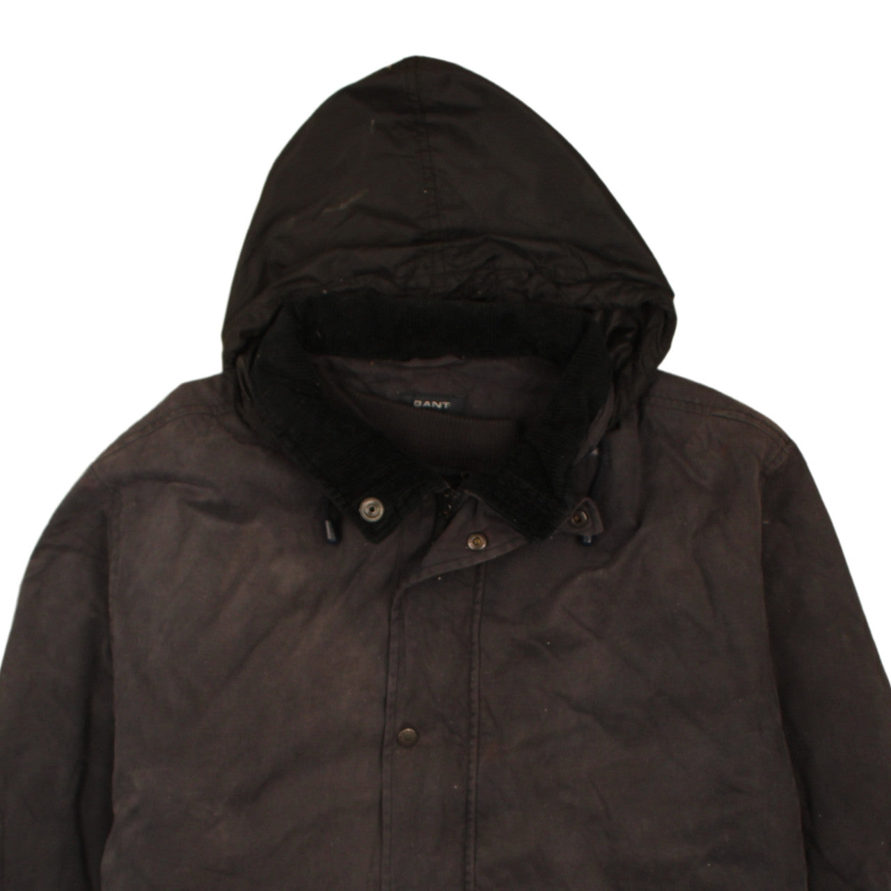 GANT Men's Brown 2XL Hooded Cotton Parka Coat