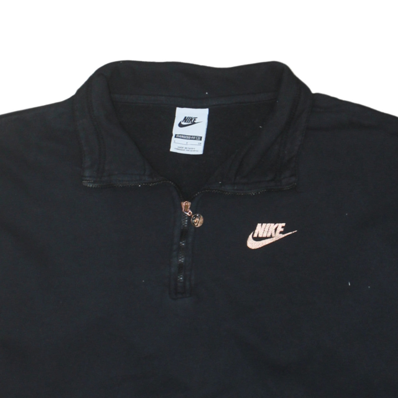 Nike Women's Black 1/4 Zip Oversized Sweatshirt Size S