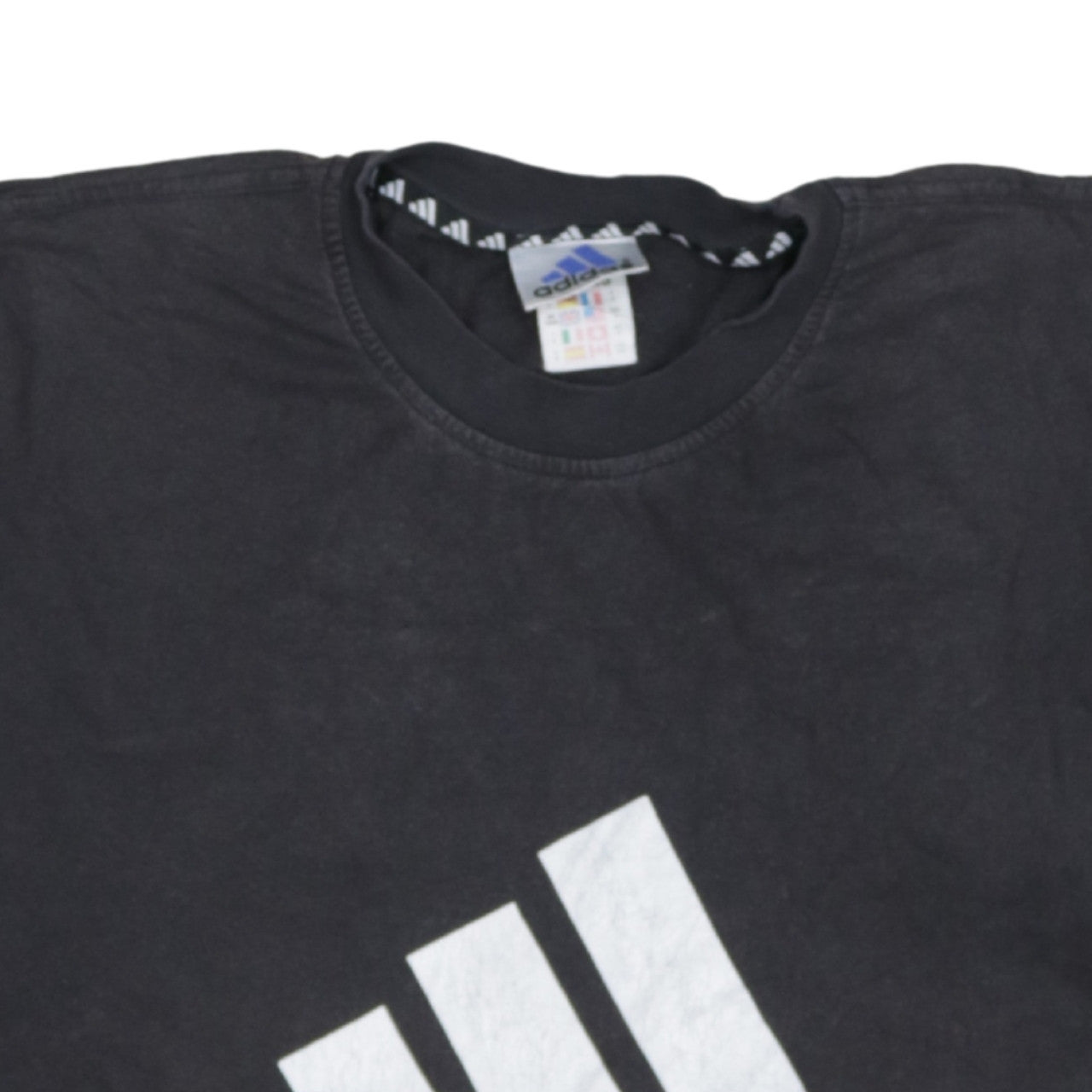 Adidas Men’s Black Logo Sports Graphic Cotton T-Shirt L