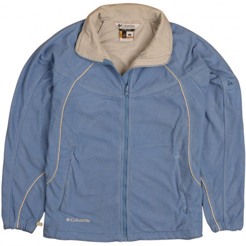 Columbia Womens Blue Fleece Full Zip Jacket Size L