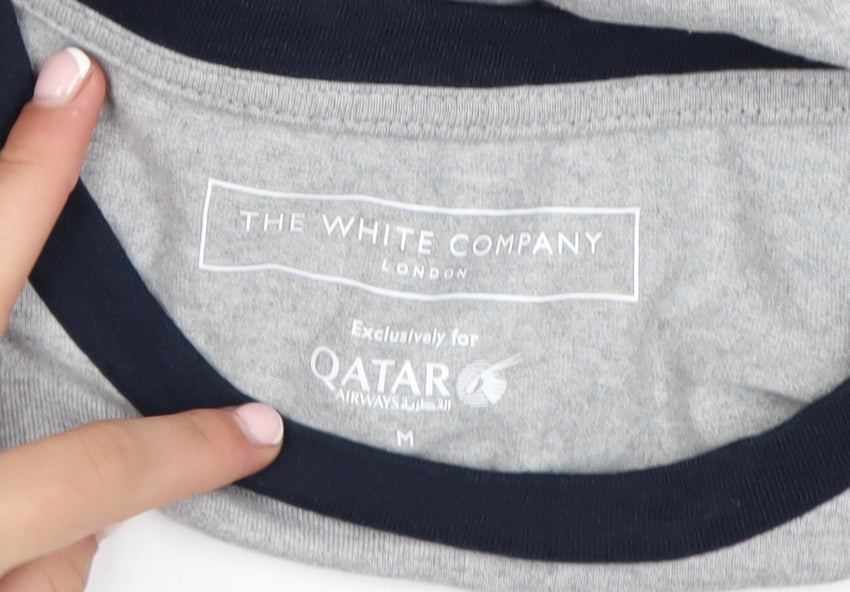 The White Company Men’s Grey Long Sleeve Crew Neck Top Size M