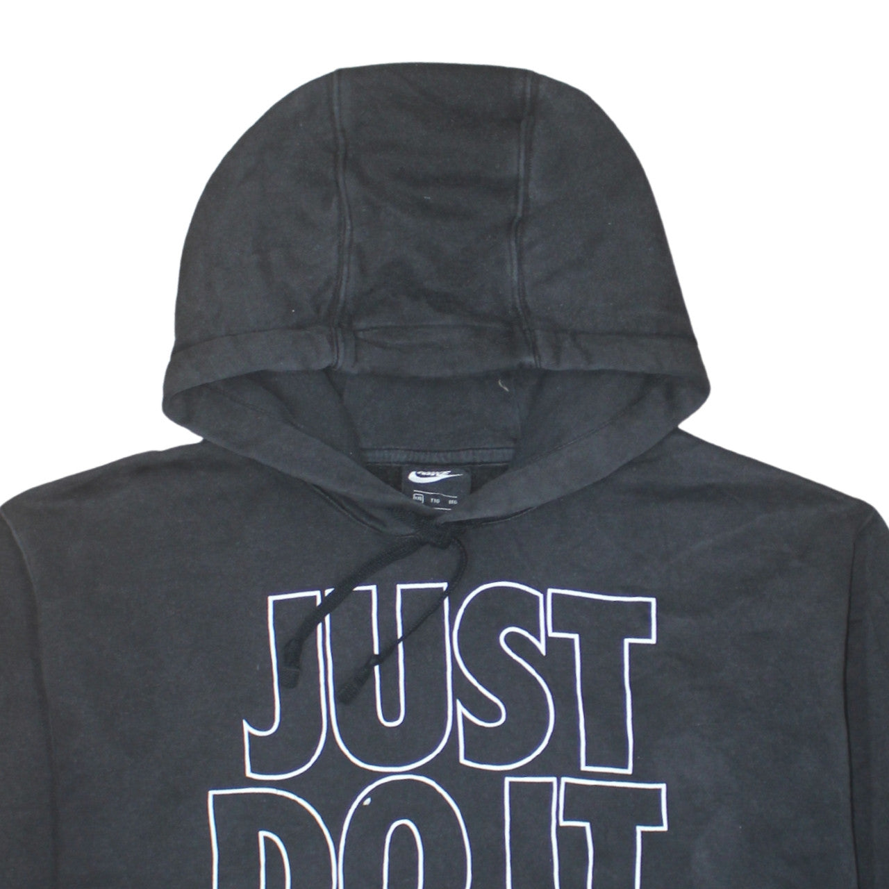 Nike Men's Black 2XL Pullover Hoodie Just Do It Fleece Sweatshirt