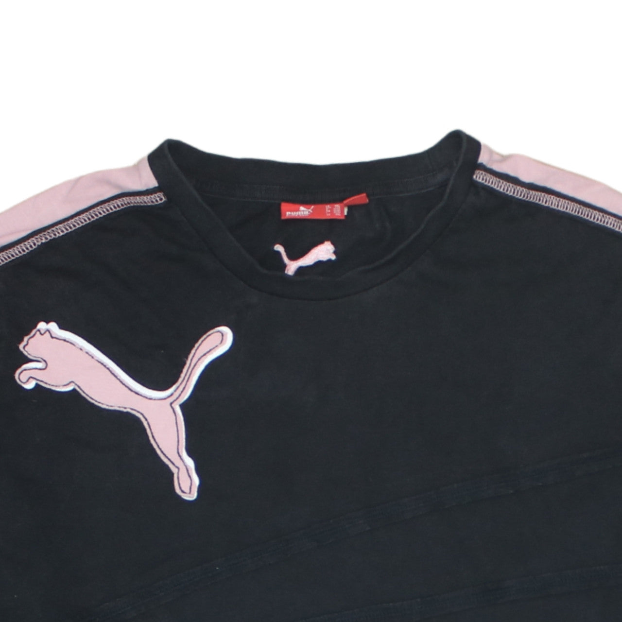 Puma Womens Black & Pink Crew Neck Pullover Sweatshirt XXL