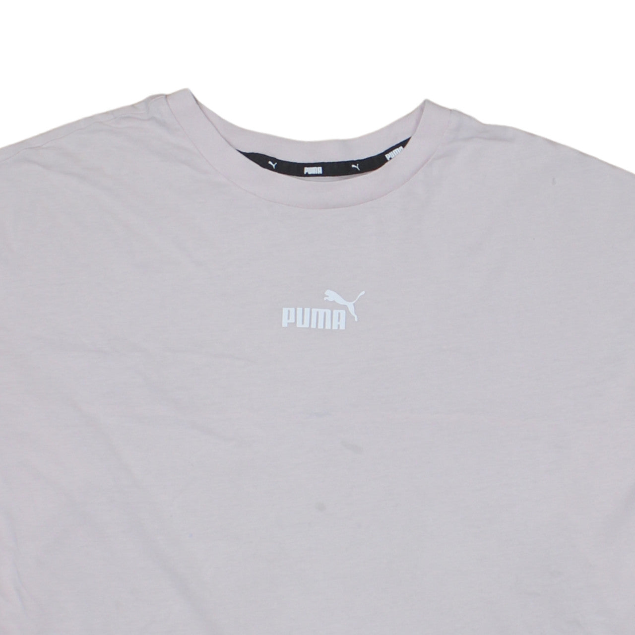 Puma Women's Pink Relaxed Fit Short Sleeve Cotton T-Shirt Size L
