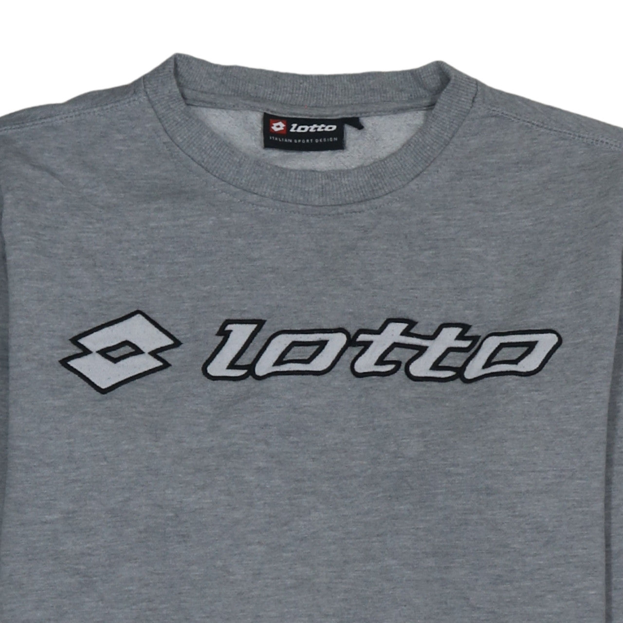 Lotto Men's Grey Crew Neck Logo Sweatshirt Size M