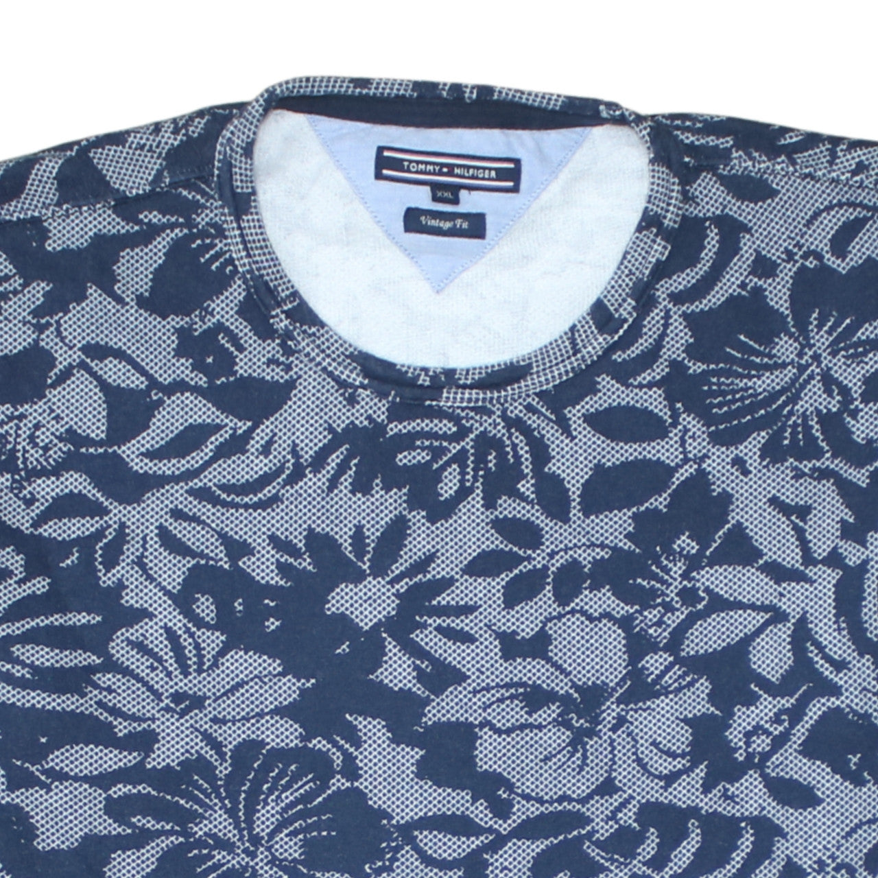 Tommy Hilfiger Women's Blue Floral Crew Neck Pullover Sweatshirt XXL