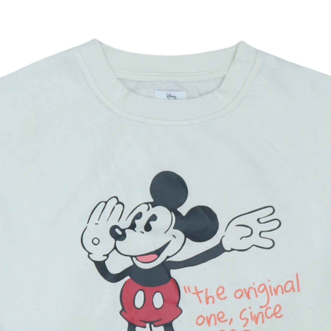 Primark Disney Women Ivory Cropped Fleece Sweatshirt S