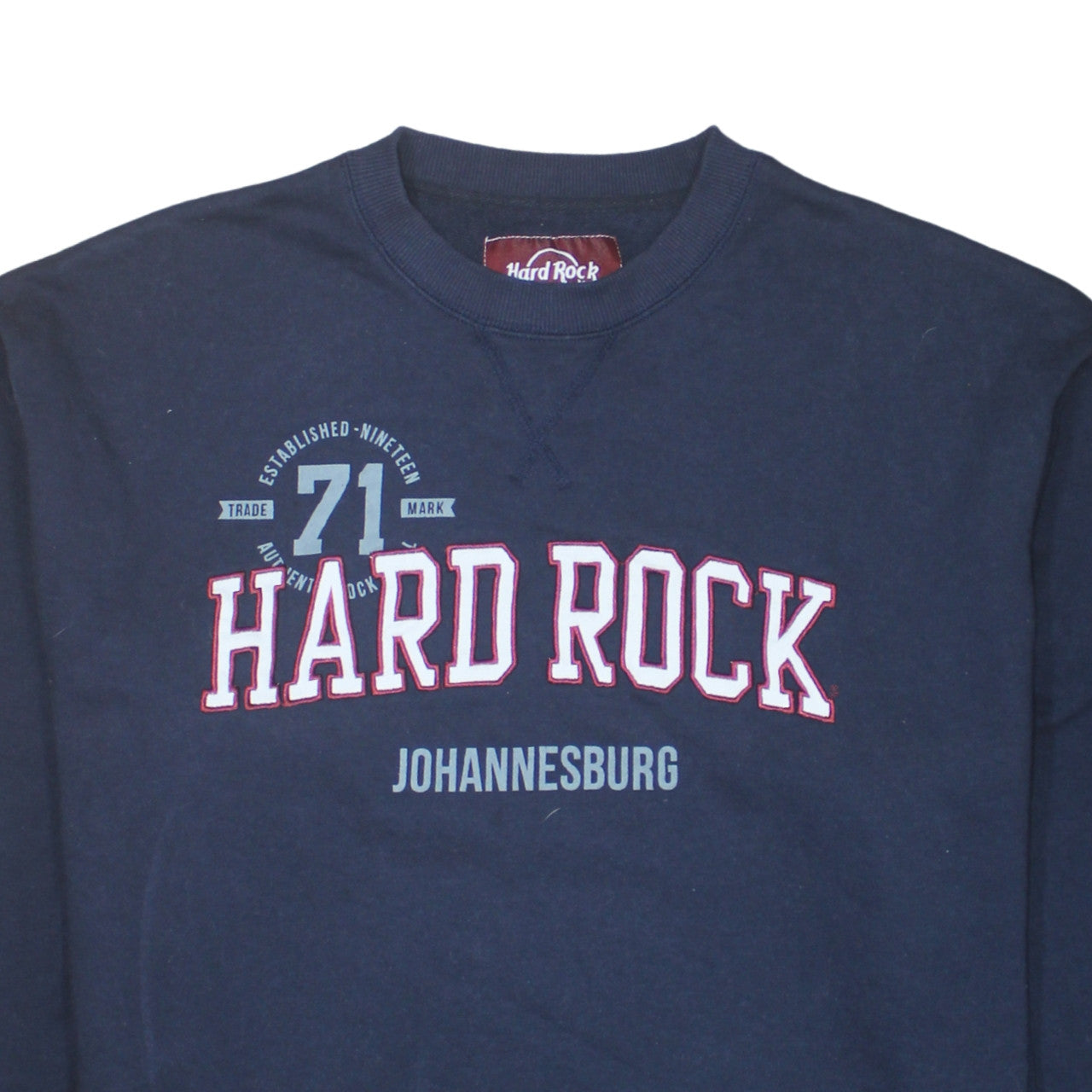 Hard Rock Cafe Men's Blue XL Pullover Crew Neck Sweatshirt