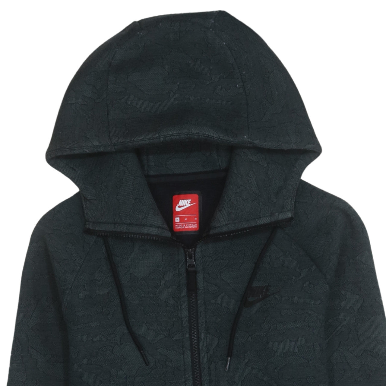Nike Men's Black Full Zip Camouflage Hoodie Size M