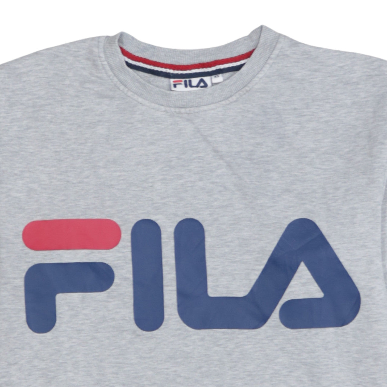 FILA Men's Grey XL Pullover Sweatshirt with Logo Crew Neck