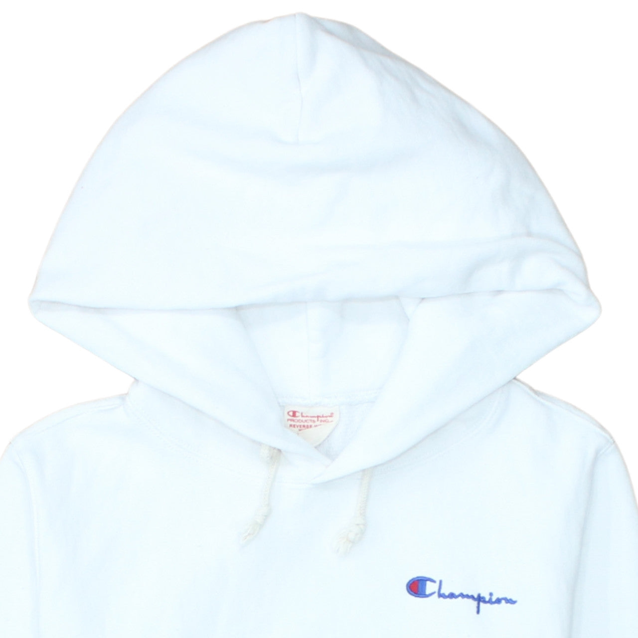 Champion Women White Small Reverse Weave Pullover Hoodie