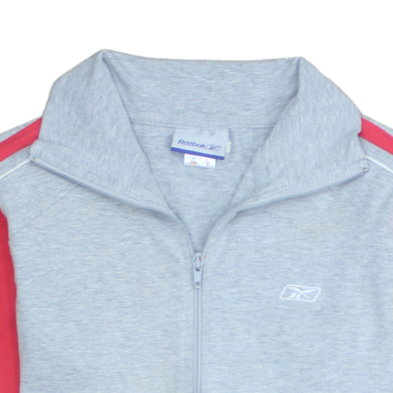 Reebok Women Grey & Pink Full Zip Hoodie L Classic Sportswear