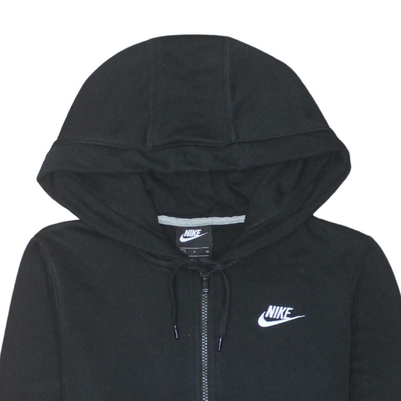 Nike Womens Black Full Zip Hoodie Small Cotton Blend