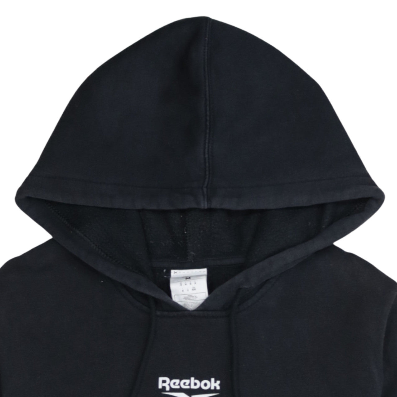 Reebok Men's Black Pullover Hoodie M Logo Sportswear