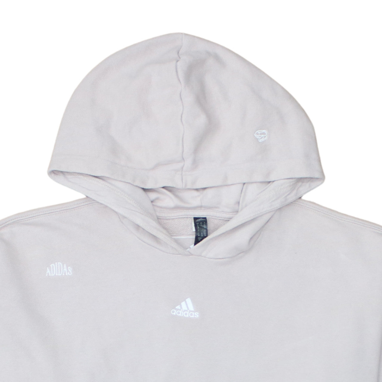 Adidas Women's Beige Pullover Hoodie L 16-18 Hooded Sweatshirt