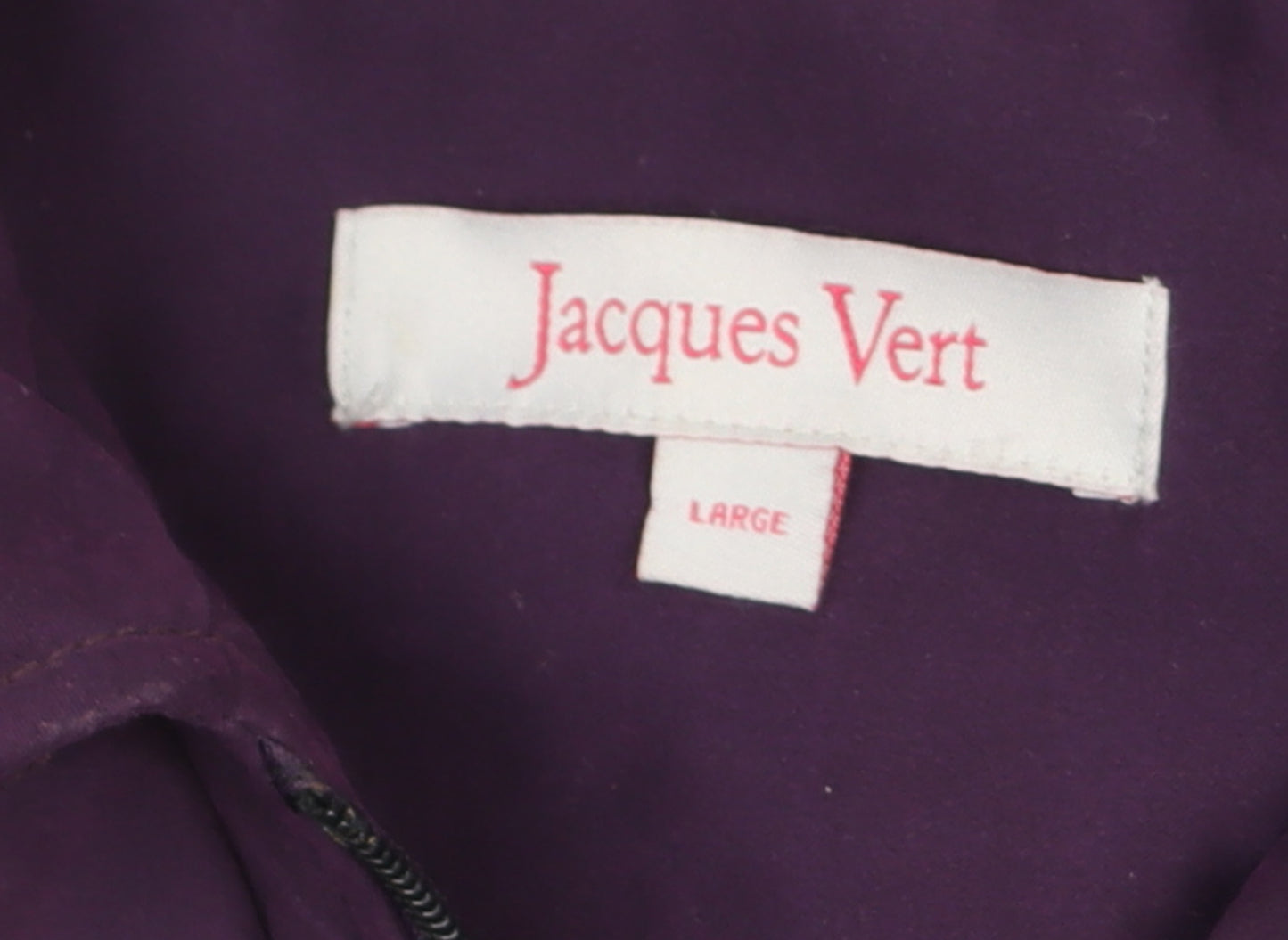 Jacques Vert Women Purple L Mid-Length Overcoat Polyester Blend