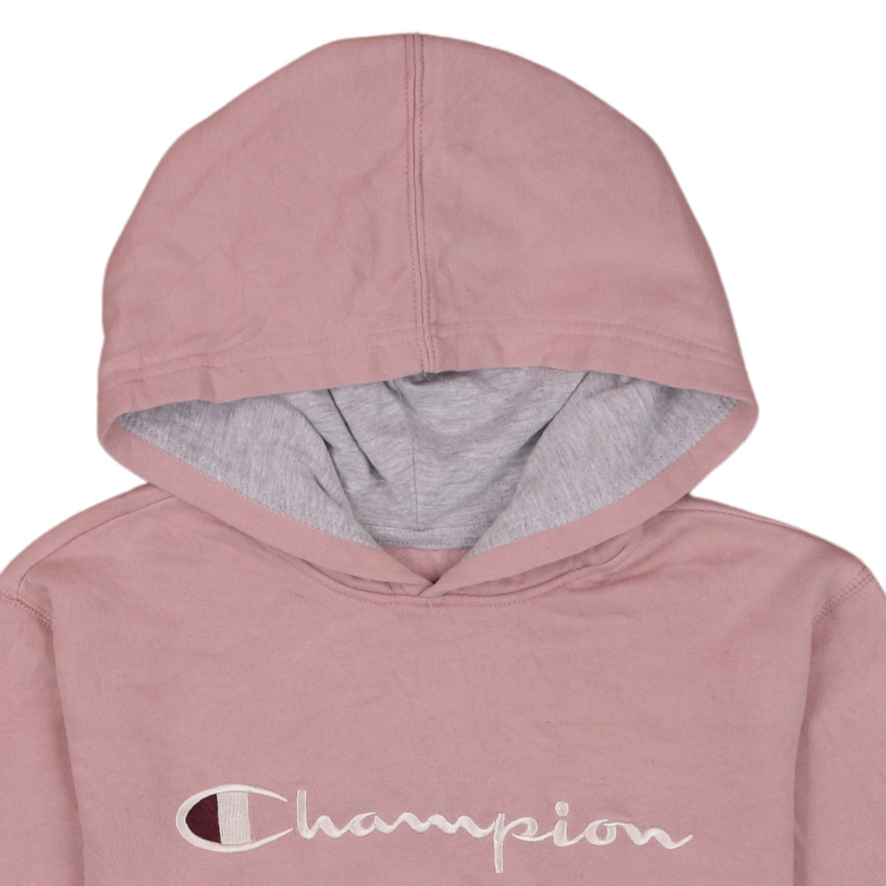 Champion Women Pink Pullover Hoodie XL Embroidered Logo Sweatshirt
