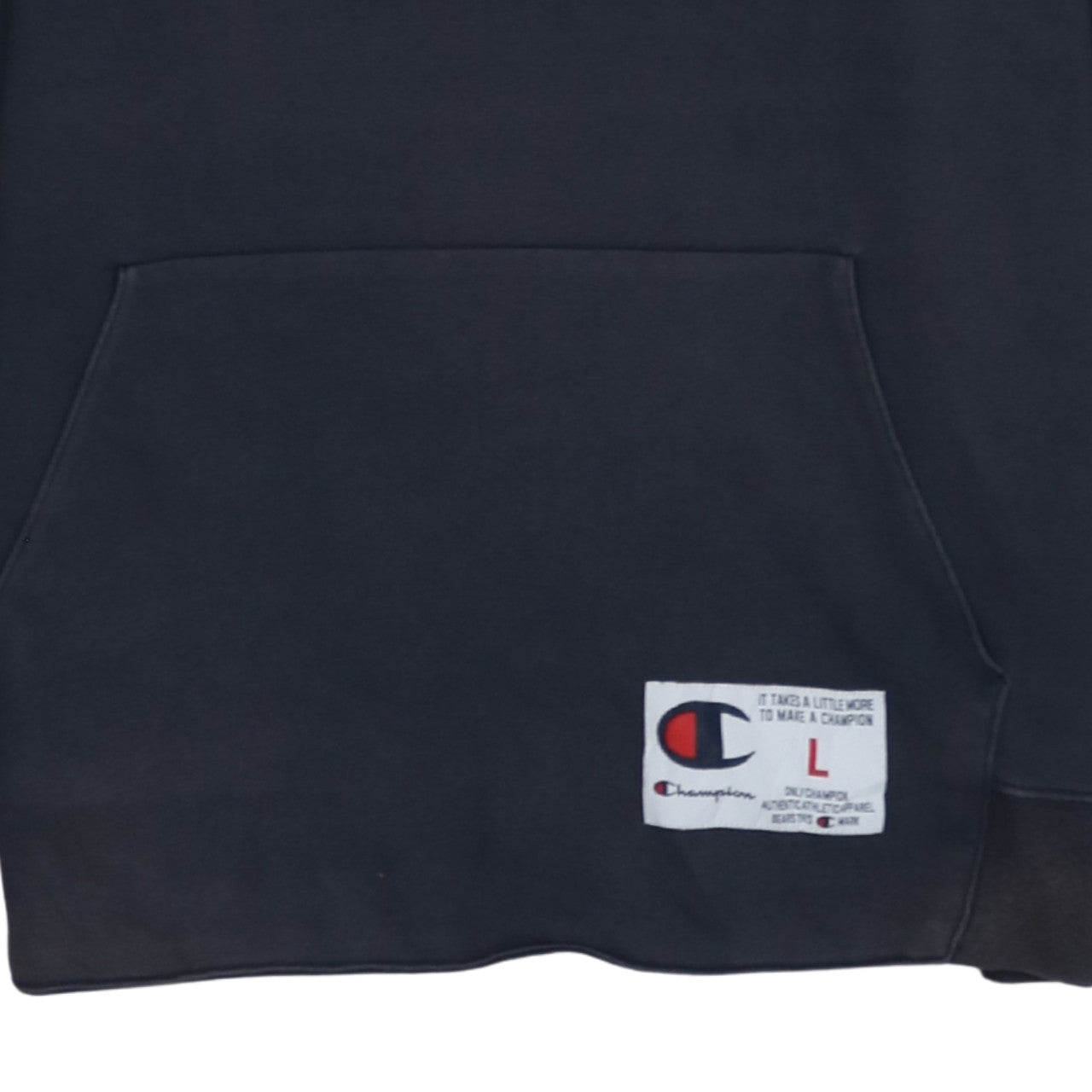 Champion Men's Black Pullover Hoodie L Embroidered Logo Sportswear