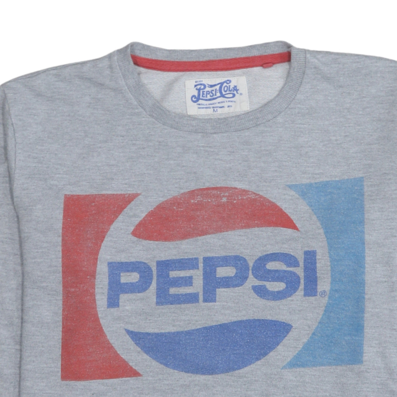 Cedar Wood State Men's Grey Pepsi Logo Sweatshirt Size M Regular Fit