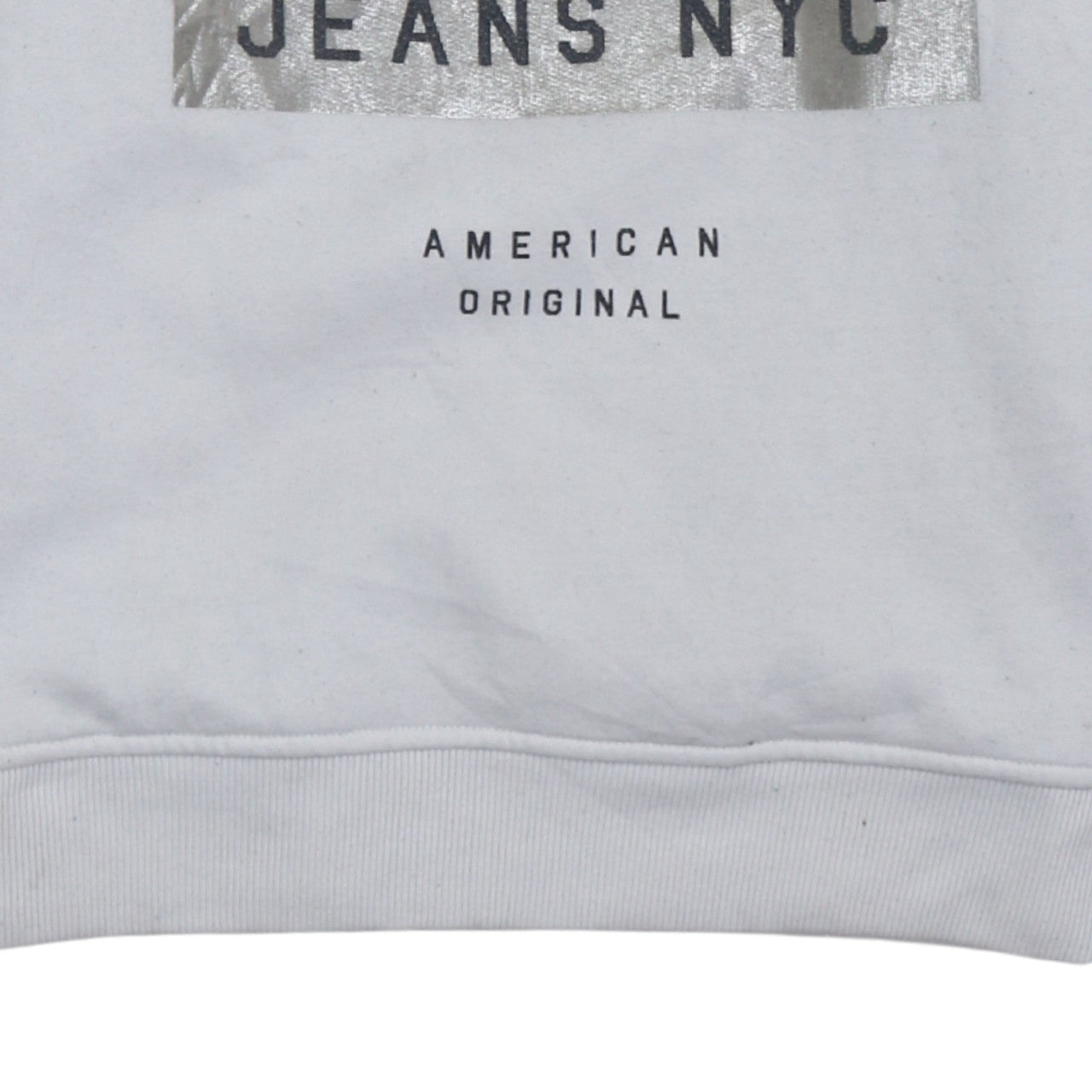 Tommy Jeans Women's White Small Cotton Pullover Sweatshirt