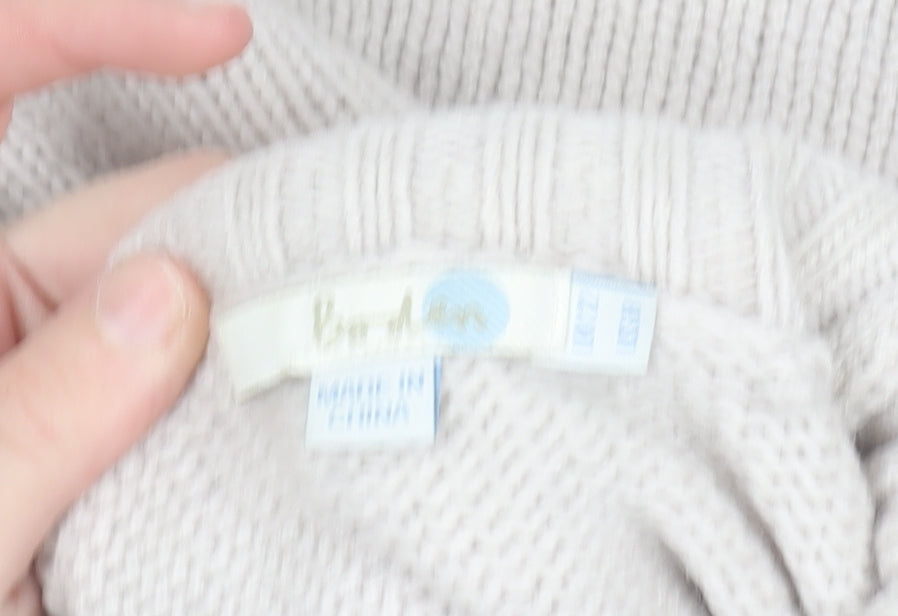 Boden Women’s Ivory Wool Roll Neck Jumper Size 10 Long Sleeve Knit