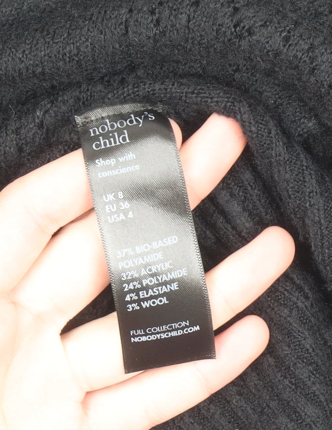 Nobody's Child Women's Black Knit Jumper Dress Size 8