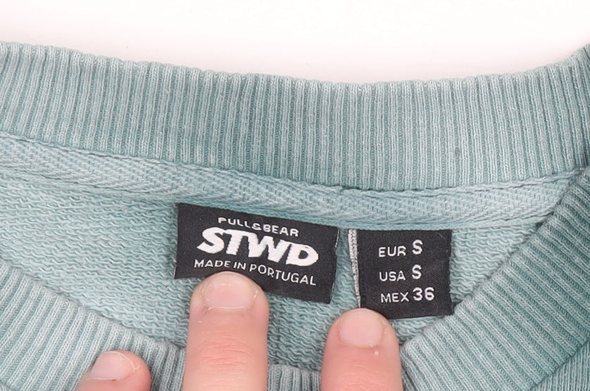 Pull & Bear Men’s Green Tie Dye Pullover Sweatshirt Size S