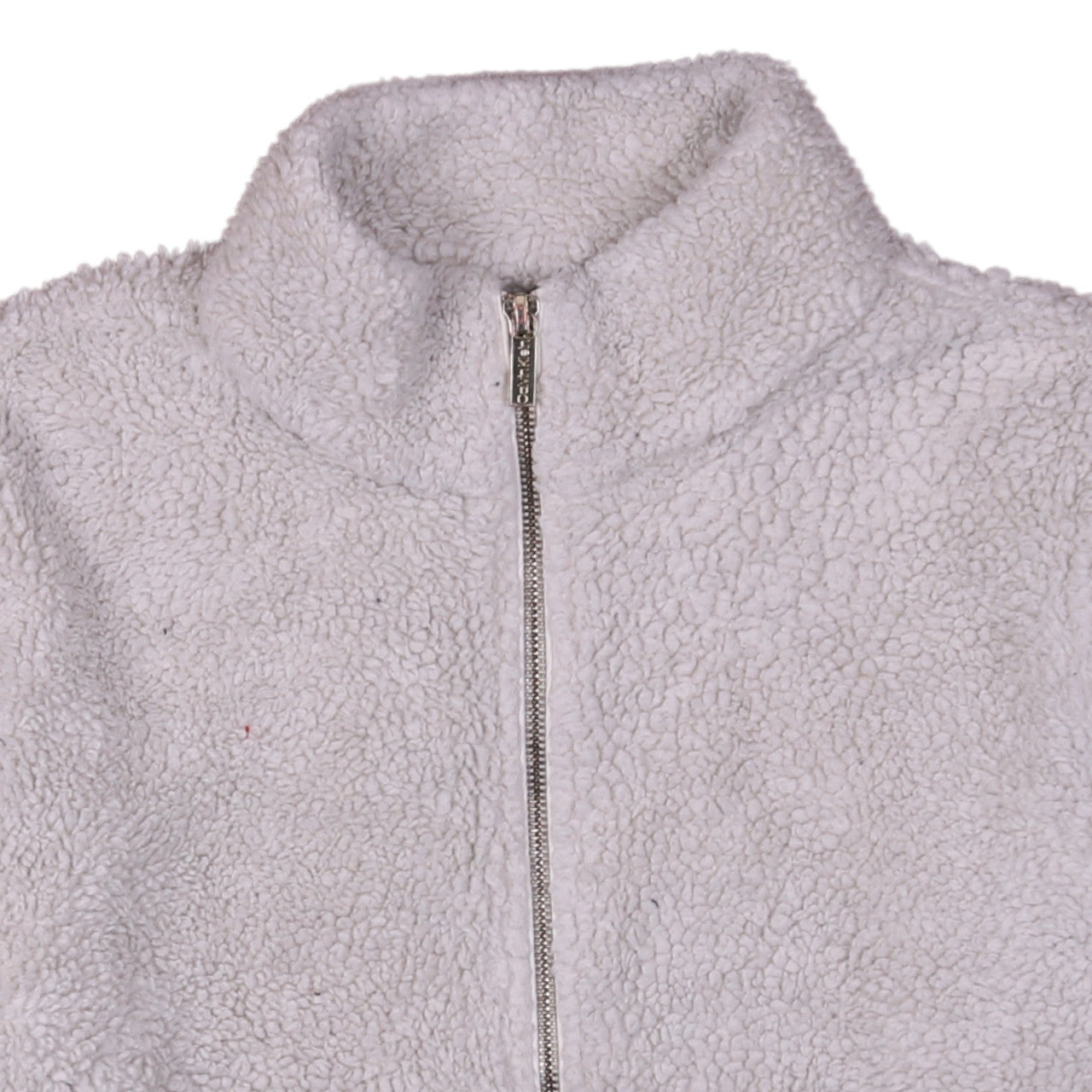 Calvin Klein Women's White Fleece Zip Jacket Size S