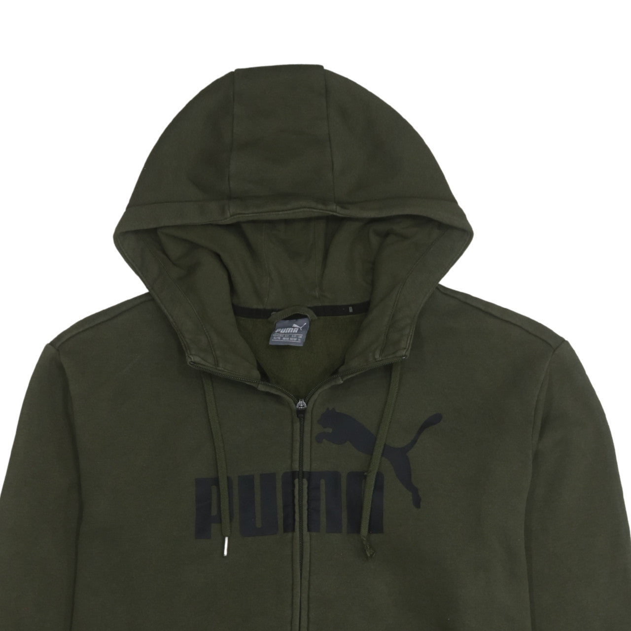 Puma Mens Green Full Zip Hoodie XL Regular Fit Sportswear