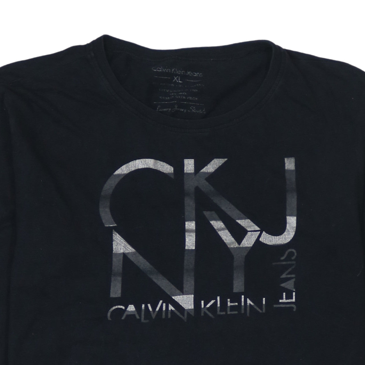 Calvin Klein Jeans Men's Black XL Long Sleeve Graphic T-Shirt