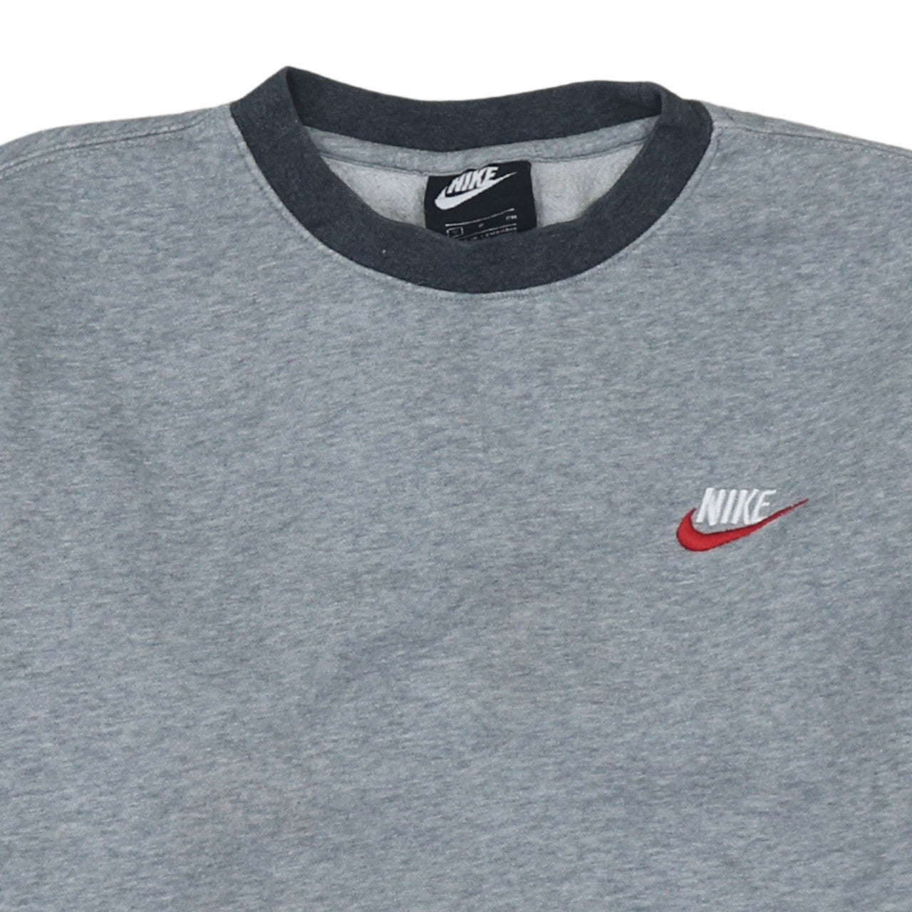 Nike Mens Grey Embroidered Logo Crew Neck Sweatshirt Small