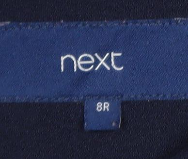 Next Women Blue Size 8 Sheath Knee Length Work Dress