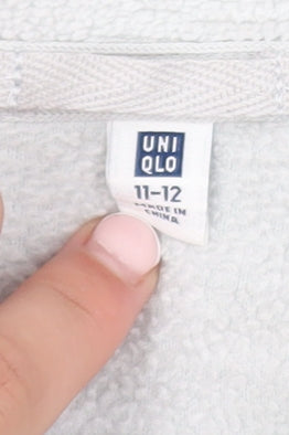 Uniqlo Girls Grey Fleece Basic Activewear Jacket 11-12 Years Zip Lightweight