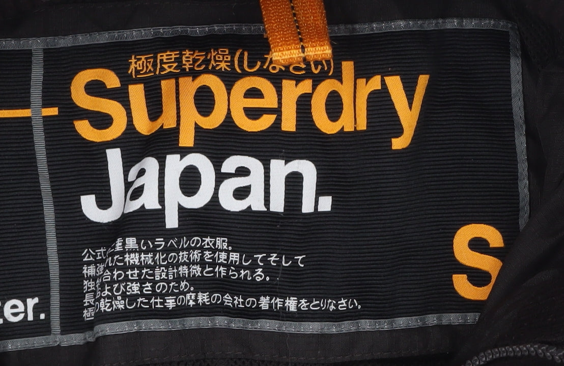 Superdry Men's Black Small Bomber Jacket Windproof Full Zip