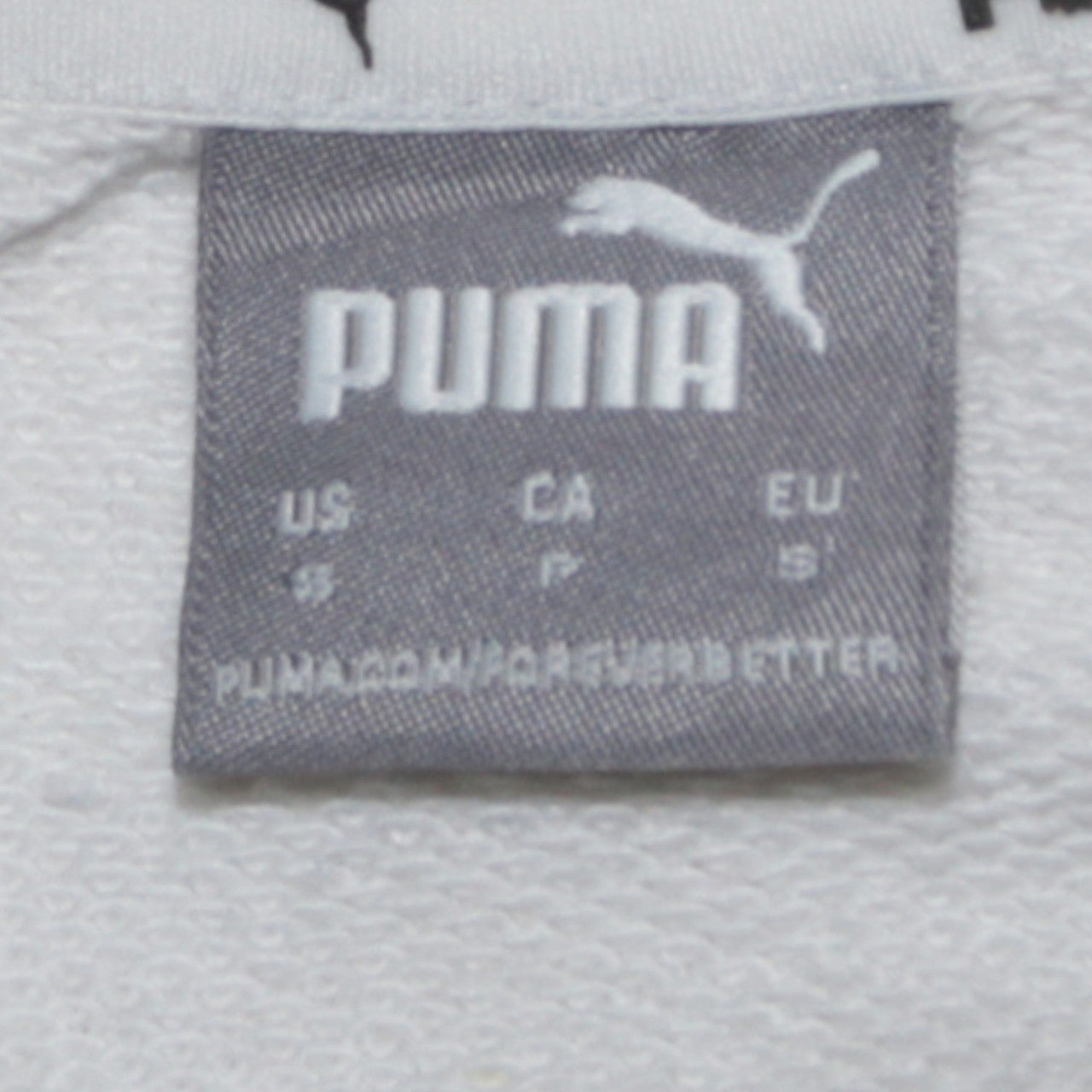 Puma Men's White Crew Neck Pullover Sweatshirt Size S