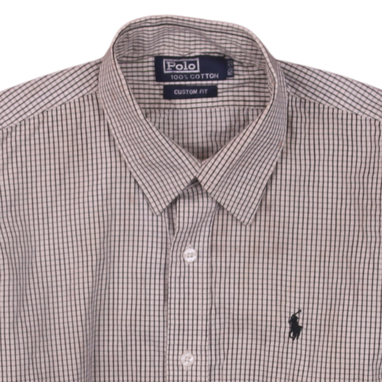 Polo Ralph Lauren Men's Brown Check Cotton Long Sleeve Shirt 15in Slim
