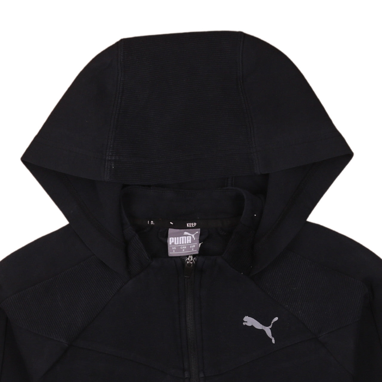 Puma Women's Black Full Zip Hoodie Small Lightweight Sportswear