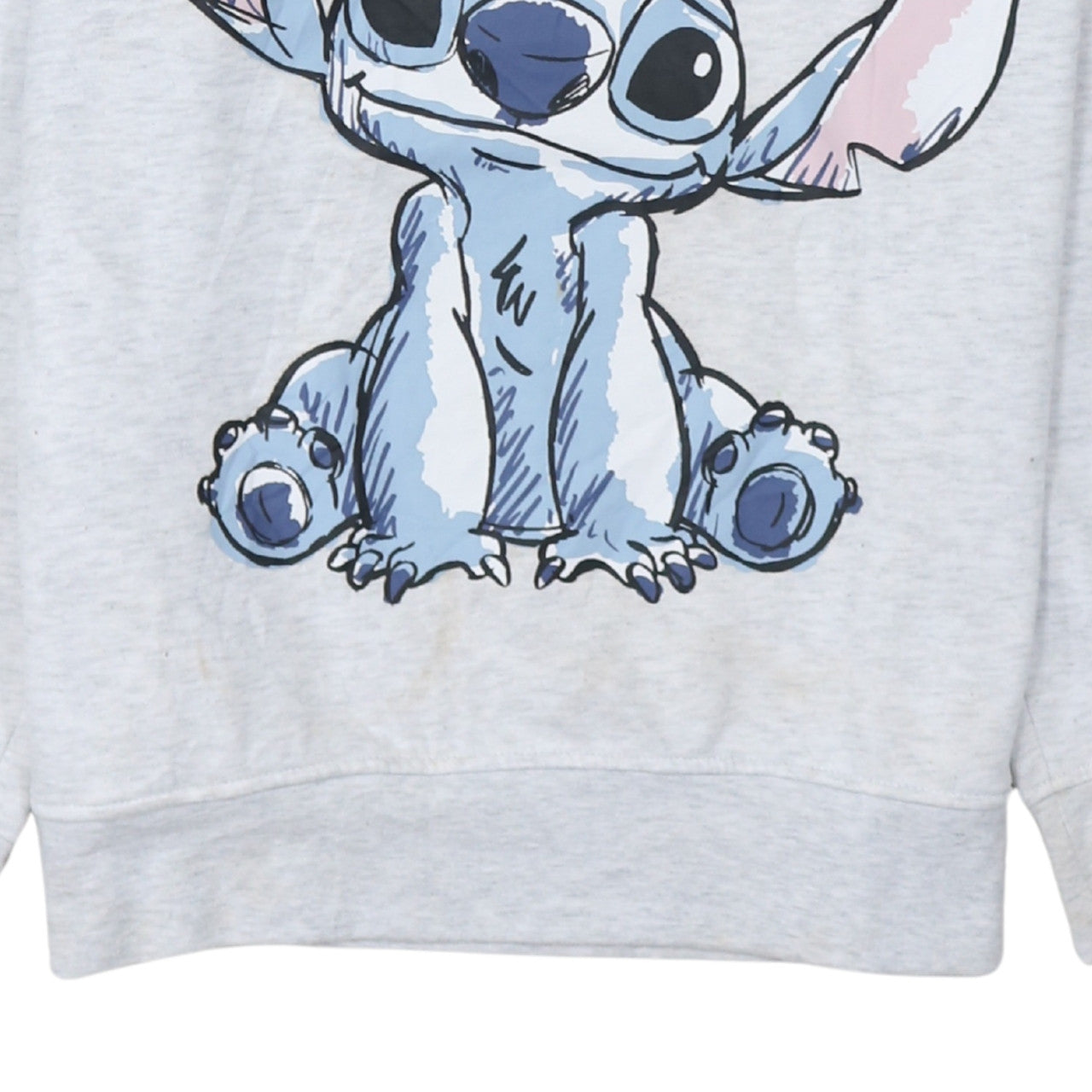 Disney Women's Grey Stitch Hoodie XS Pullover Hooded Sweatshirt