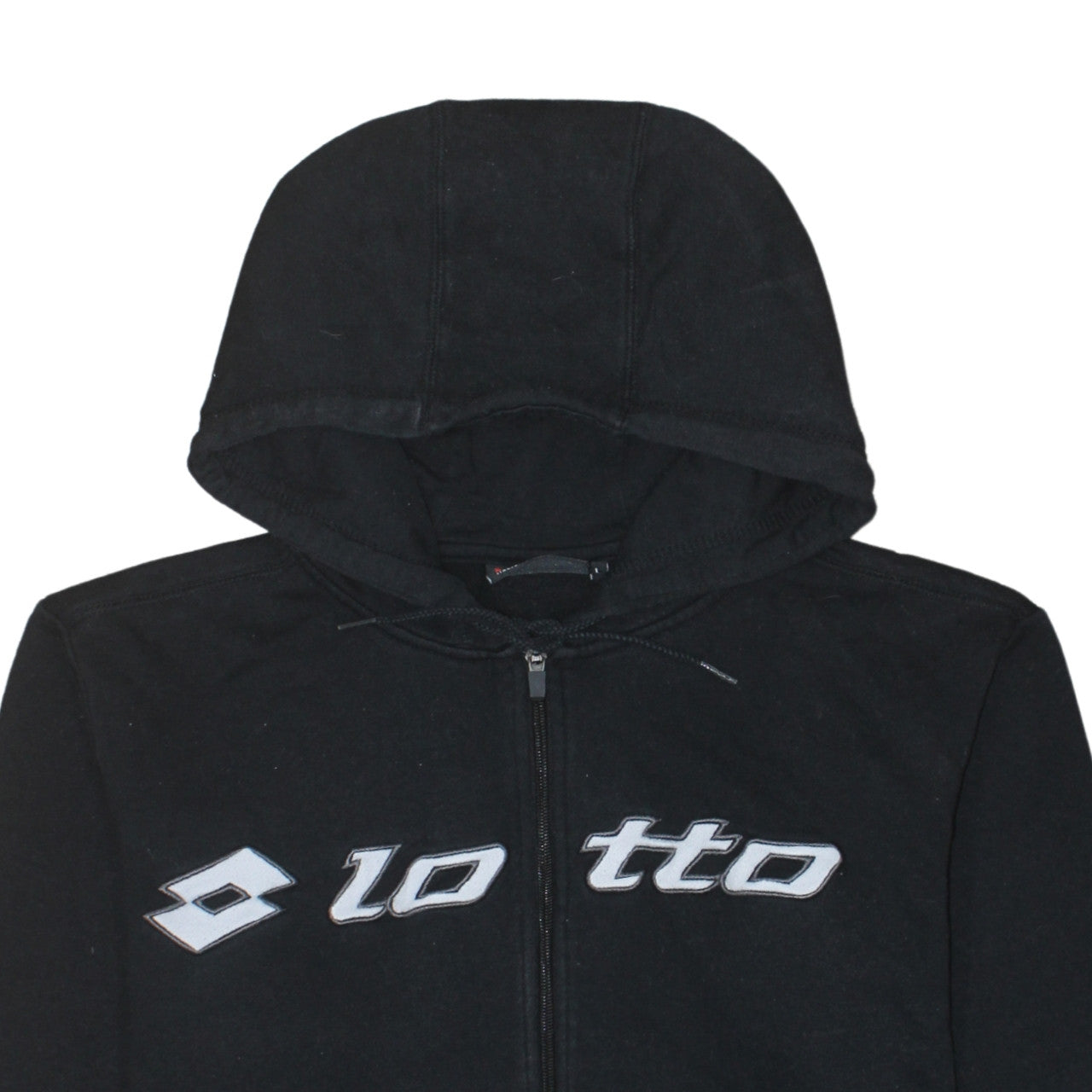 Lotto Men's Black Full Zip Hoodie Size L Sportswear Fleece