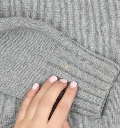 Next Men’s Grey Fair Isle Henley Jumper M Wool Blend Winter Knitwear