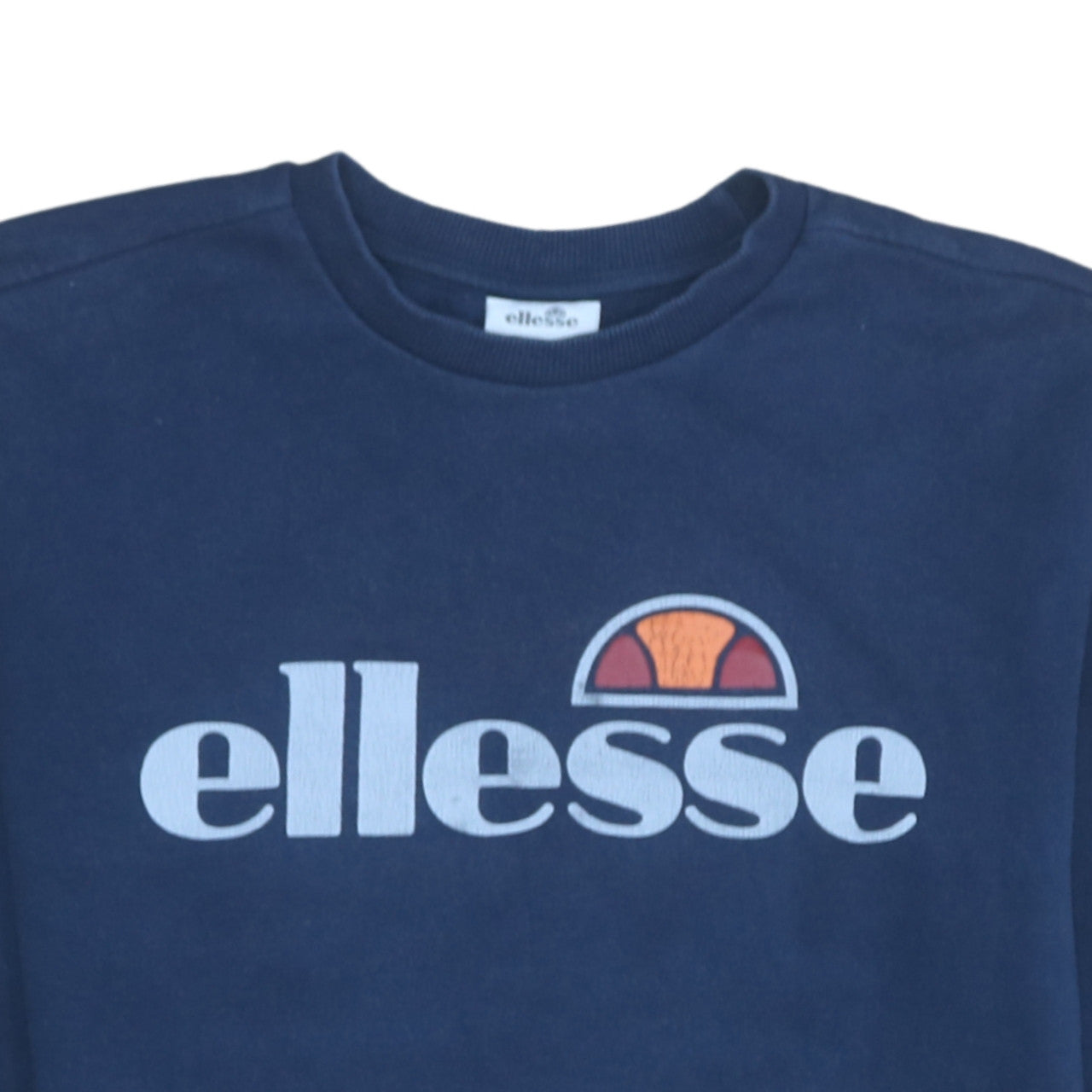 Ellesse Women's Navy Blue Logo Pullover Sweatshirt UK 8