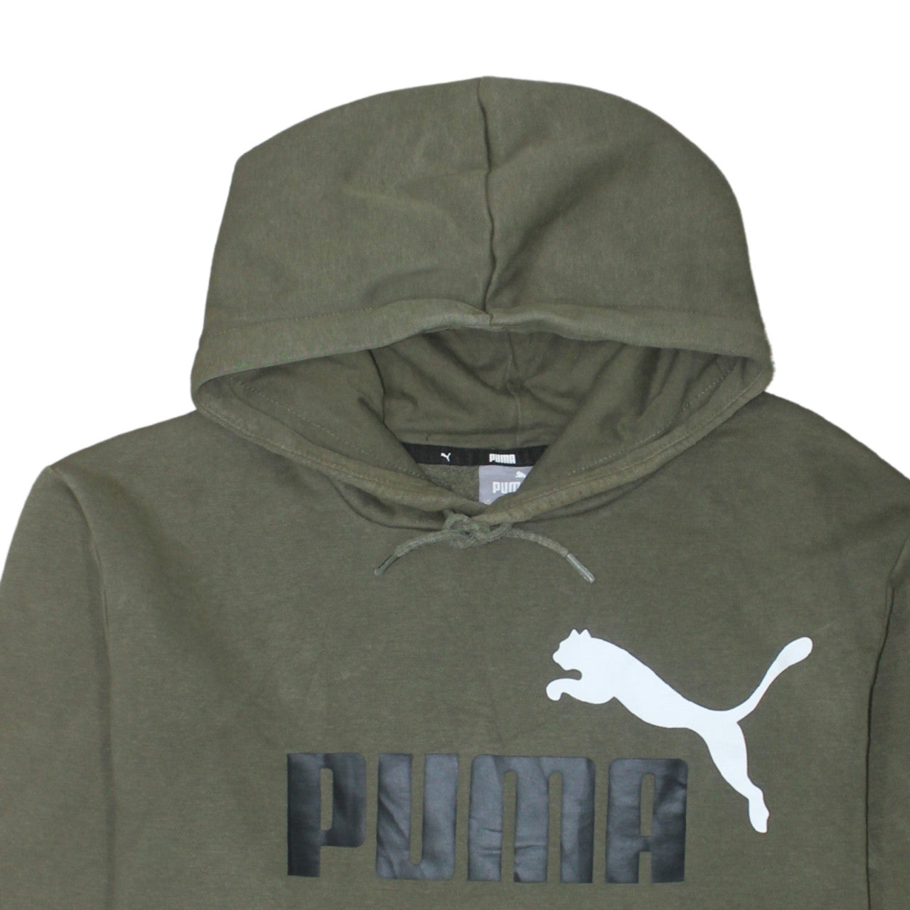 Puma Mens Green XL Pullover Hoodie Sweatshirt with Logo