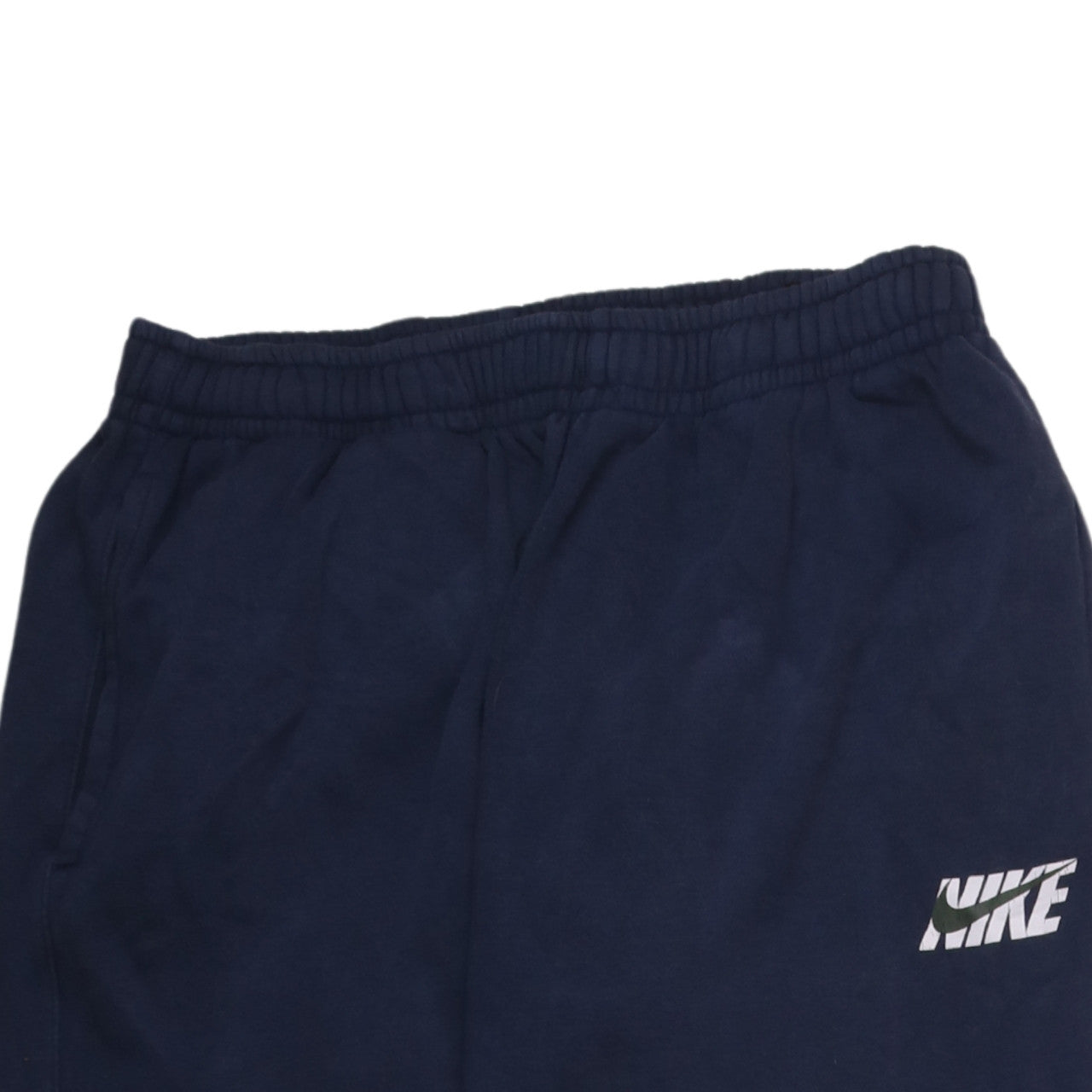 Nike Men's Blue Fleece Sweatpants L Regular Fit Elastic Waist Joggers